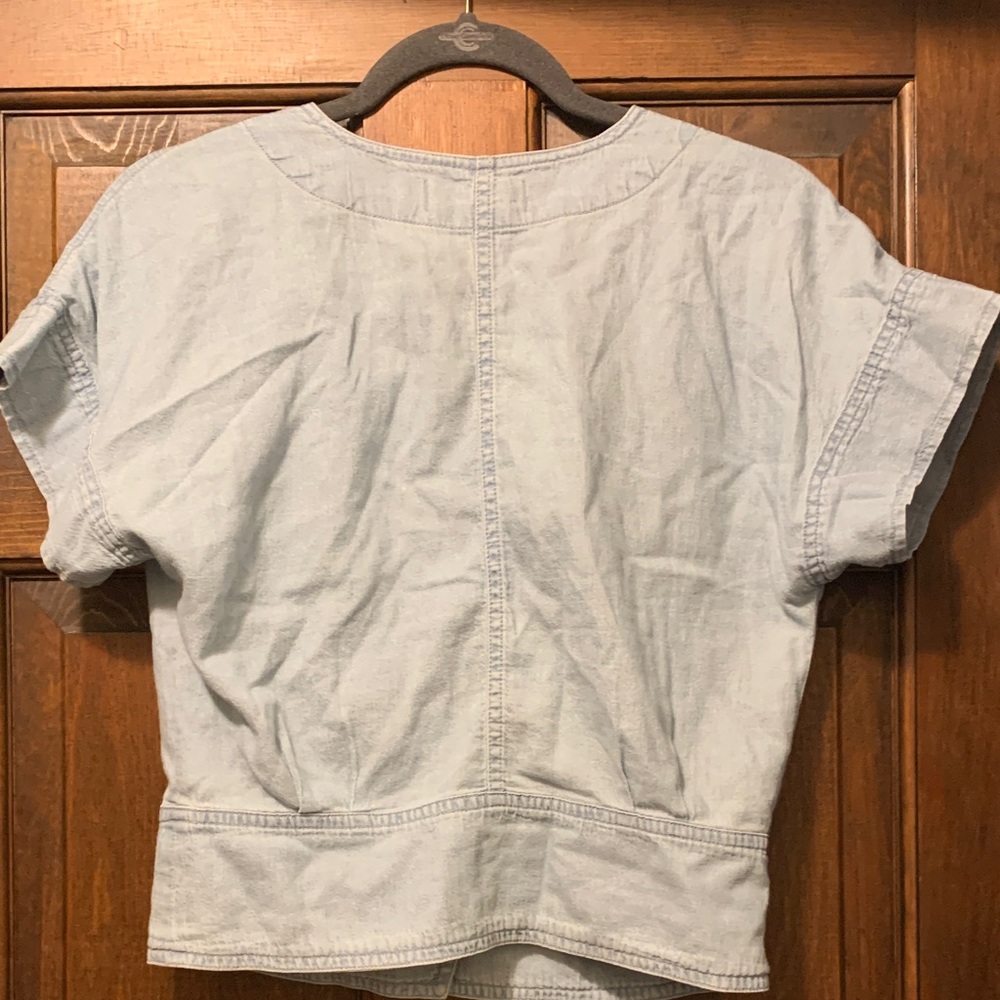 Madewell Light Blue Denim Button-Up Top - Picture 6 of 9